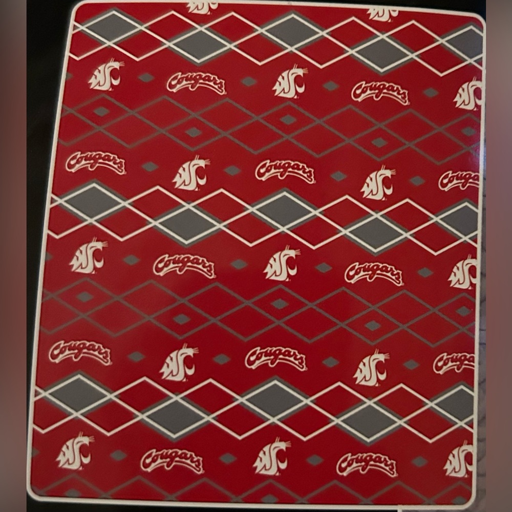 Washington State University Cougars 60”x70” Red Fleece Throw Blanket -Reversible